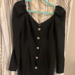 ASOS Black Long Sleeved Dress